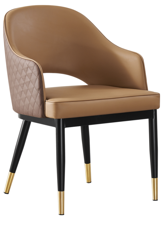 Indoor Steel Chair with Vinyl Seat and Back in Light Brown – Apex ...